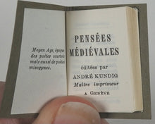 Load image into Gallery viewer, Pensées Médiévales. Kundig, Andrée. Genève. 1970.
