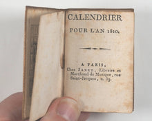 Load image into Gallery viewer, Mes Rêveries. Almanach chantant pour l’année 1810. Janet, Libraire et Md. de Musique, Rue Saint-Jacques, No. 9 Paris. [1809].
