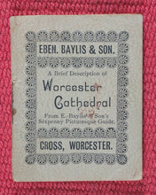 Load image into Gallery viewer, Brief Description of Worcester Cathedral. From E. Baylis &amp; Son&#39;s Sixpenny Picturesque Guide. Bayliss, Eben.[ezer] &amp; Son. Cross. Worcester. Circa 1911.
