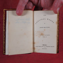 Load image into Gallery viewer, Milton, John. Poetical works of John Milton &gt;&gt;MINIATURE SIGNED BINDING&lt;&lt;  Publication Date: 1840 CONDITION: VERY GOOD
