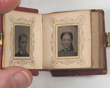 Load image into Gallery viewer, PHOTOGRAPH ALBUM in miniature. Abr[aham] Taber and Bro[ther]. New Bedford. [Massachusetts]. c. 1872–1875.
