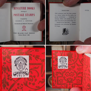Levitan, Kalman L. Miniature books relating to postage stamps. Levitan, Kalman. >>ASSOCIATION COPY<< Publication Date: 1983 CONDITION: NEAR FINE