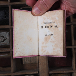 Zambeccari,  Francesco. Une heure de récreation. Le Quart. Une aventure de Zambeccari. Le pauvre Médore. Dr E.-A. Boisseuil. Publication Date: 1844