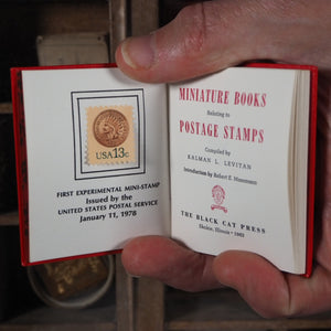 Levitan, Kalman L. Miniature books relating to postage stamps. Levitan, Kalman. >>ASSOCIATION COPY<< Publication Date: 1983 CONDITION: NEAR FINE