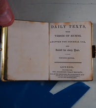 Load image into Gallery viewer, Daily Texts with verses of hymns.Adapted for general use &amp; suited for every year. &gt;150 YEAR-OLD MINIATURE BOOK&lt; Publication Date: 1870 Condition: Very Good
