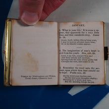Load image into Gallery viewer, Daily Texts with verses of hymns.Adapted for general use &amp; suited for every year. &gt;150 YEAR-OLD MINIATURE BOOK&lt; Publication Date: 1870 Condition: Very Good
