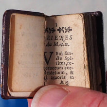 Load image into Gallery viewer, Exercice du Chretien [early 18th century miniature book]. Publication Date: 1737 Condition: Very Good. &gt;&gt;MINIATURE BOOK&lt;&lt;
